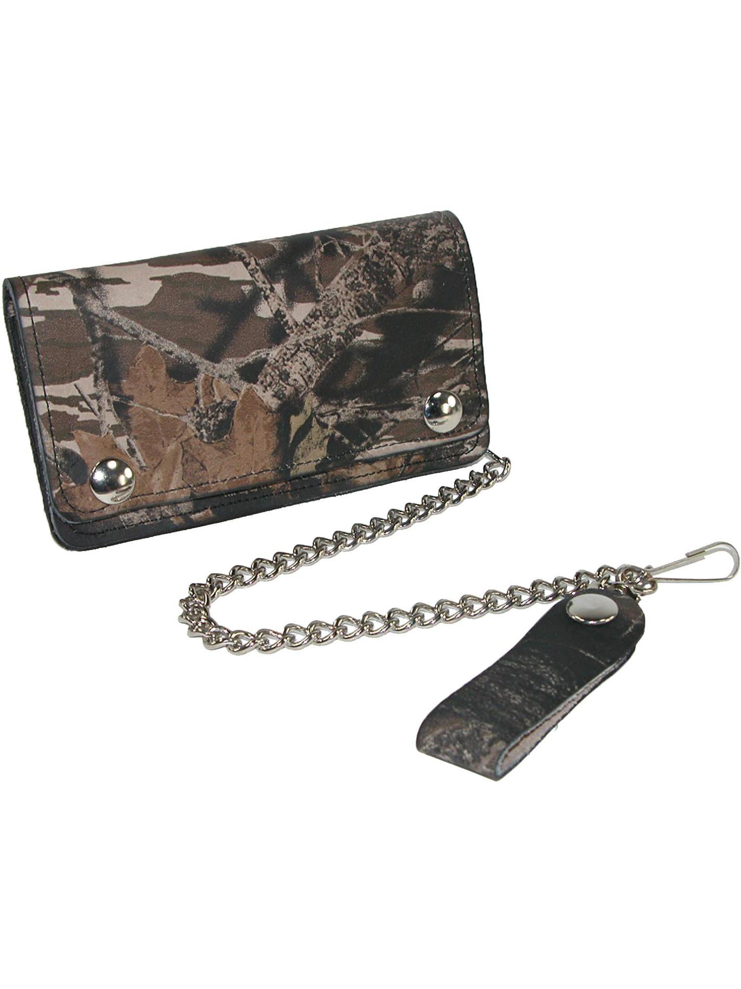 CTM - Size one size Men&#39;s Leather Camouflage Print Chain Wallet - 0