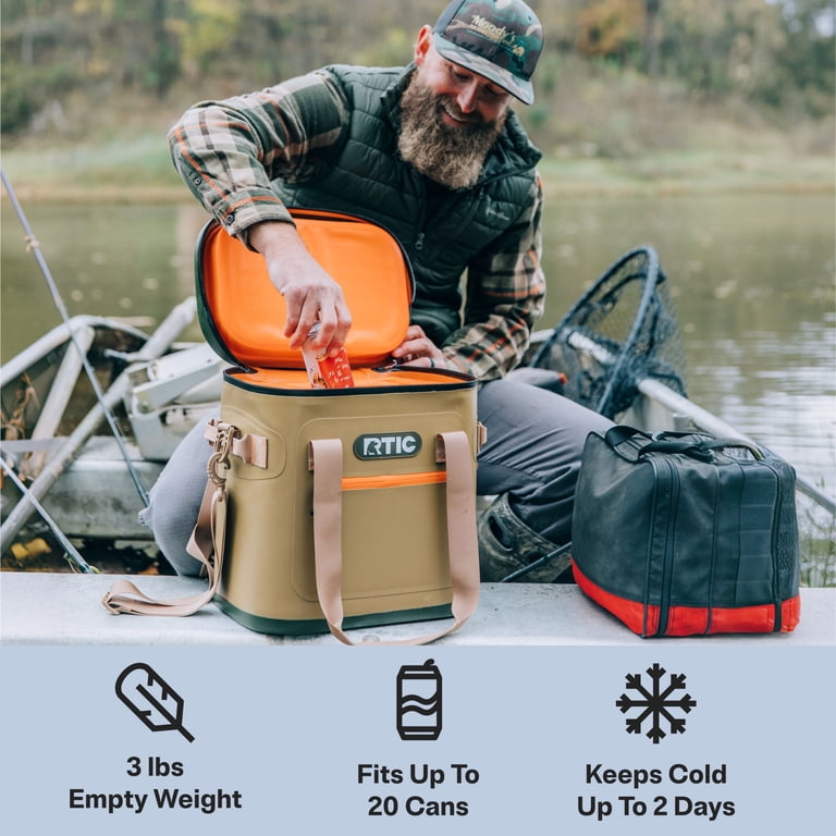 RTIC 15 Qt Soft Cooler, Holds 20 Cans, Leakproof Waterproof RTIC 15 Qt Soft Cooler, Holds 20 Cans, Leakproof Waterproof