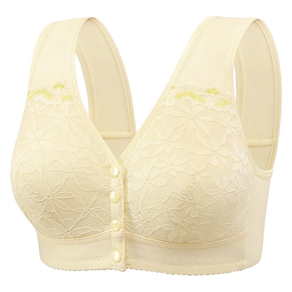 OSFVNOXV Plus Size Bras for Women Front Closure Soft Padded Cami Breathable