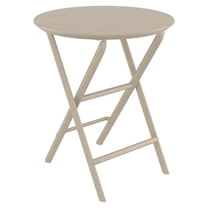Compamia Helen Round Folding Bistro Table 24 inch Taupe