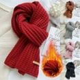 thumbnail image 3 of Winter Thickened Thermal Knitted Scarf for Women Men Solid Color Korean Warmer Long Size Scarve Christmas New Year Gifts Unisex, 3 of 9