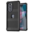 thumbnail image 2 of Encased Belt Pouch with Case for Moto Edge 30 Pro / Moto Edge Plus 2022 Shockproof Slim Cover with Phone Holder Holster - Black, 2 of 7