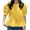 Yellow, variant on VONDA Women Elegant Pleated Solid Color Ruffled Hem Tops O-Neck Puff Sleeve Blouse