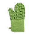 thumbnail image 4 of Sticky Toffee Silicone Printed Oven Mitt & Pot Holder, Cotton Kitchen Towel & Dishcloth, Green, 5 Piece Set, 4 of 5