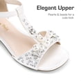 thumbnail image 3 of Sandalia DREAM PAIRS KKUMHS2501 para Niñas con Tira en T y Perlas Color Marfil, 3 of 6