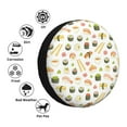 thumbnail image 4 of Salouo Sushi and Rolls Print Spare Tire Cover 14-17 inch Spare Tire Protector Universal Tough Tire Wheel Cover for Trailer SUV and Truck-14 inch, 4 of 6
