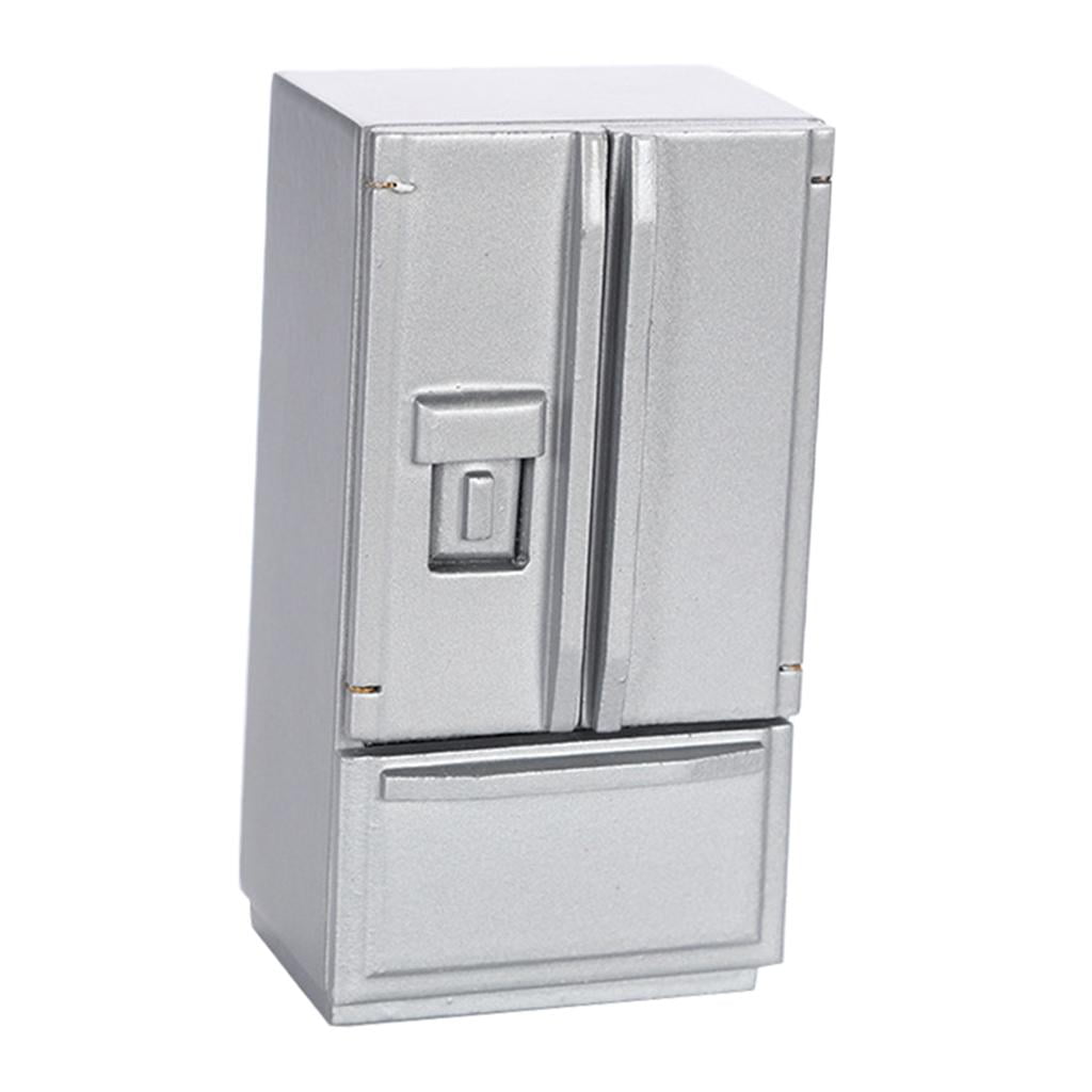 Wooden Dollhouse Miniature Refrigerator 112 Scale Scene Decoration Accessories kids children