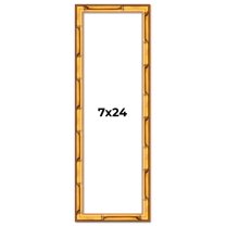 7x24 Frame Gold Bamboo Solid Wood Picture Frame | 1 Inch Moulding Width | Interior Frame Depth 0.75