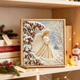 thumbnail image 3 of Christmas DIY Pearl Diamond Art Kits for Adults, Winter Angel Santa Reindeer Holiday Diamond Art Set, 3D Embossed Handmade Canvas Art, Home Wall Desktop Decor, Stress Relief Craft & Xmas Gift, 3 of 7