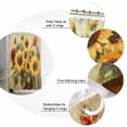 thumbnail image 5 of 60x72 Inch Shower Curtains for Bathroom Sunflower Fabric Bath Curtain Decor Abstract Oil Painting Floral Leaf Plant Waterproof Restroom Curtains Shower Set Accessories with 12 Hooks 60 Inch, 5 of 6