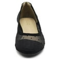 thumbnail image 3 of Ollio Women's Shoes Dots or Floral Lace Breathable Round Toe Ballet Flats F1234, 3 of 6