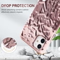 thumbnail image 3 of for iPhone 11 Case, Cute Luxury Shiny Tin Foil Pleated Design for Women Girls Sparkly Electroplated Phone Case Slim Fit Flexible Soft TPU Shockproof Protective Case Cover 6.1 inch Rose Gold, 3 of 11