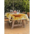thumbnail image 3 of Outdoor Tablecloth with Umbrella Hole for Patio/Picnic/Party/Camping, Sunflower Waterproof Table Cloth Rectangle Table Cover Washable, Yellow Floral Elegant Pastoral Flowers Rustic (52"x 70"), 3 of 8