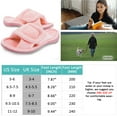 thumbnail image 6 of Women's Arch Support Diabetic Slippers Memory Foam House Shoes Orthotic Heel Cup Arthritis Edema Slippers with Adjustable Strap, Pink 11/12, 6 of 6