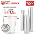 Stock Your Home 1.5oz Clear Plastic Shot Glasses 1000 Count