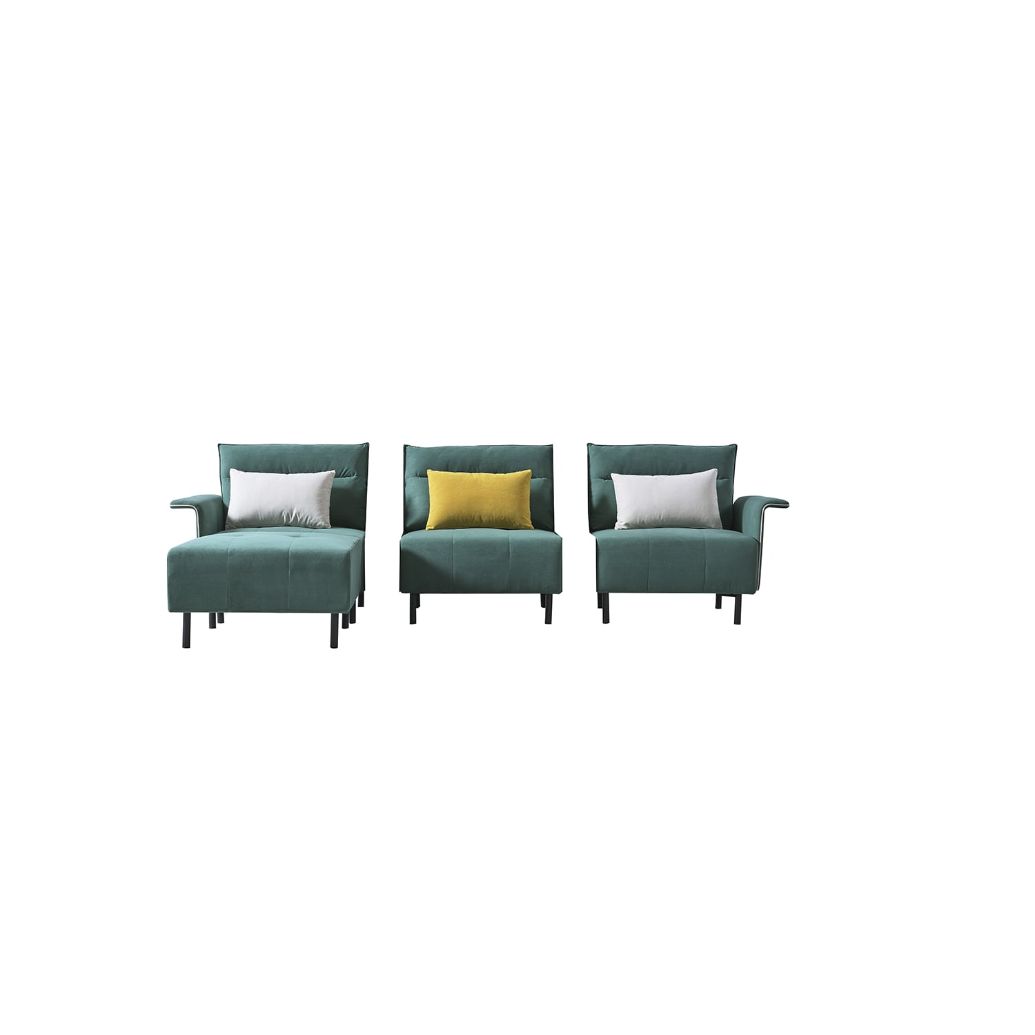 Kadyn 3-piece Modular Modern Living Room Sofa Sectional Furniture Set, Sectional Sofa for Home, Couches and Sofas for Apartment, Green Kadyn 3-piece Modular Modern Living Room Sofa Sectional Furniture Set, Sectional Sofa for Home, Couches and Sofas for Apartment, Green