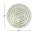 thumbnail image 4 of DecMode Beige Mother of Pearl Shell Handmade Mosaic Plate Wall Decor with Blue Accents, 4 of 14