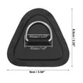 thumbnail image 4 of 6pcs D Ring Patch Stainless Steel Triangle Shape D Ring Pad Black for Kayak Canoe Deck, 4 of 6