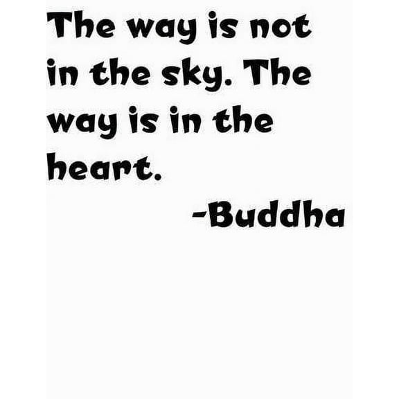 Design With Vinyl Artwork The Way Is In The HeInspirational Wall Decal for Family - Buddha Buddhahood Awakened Themed Décor - Size: 36 In x 36 In