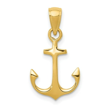 Finest Gold 10K Anchor Pendant