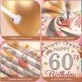 thumbnail image 6 of Rose Gold Theme Happy 60th Birthday Party Banner for Celebration Indoor Decoration Event, 6 of 9