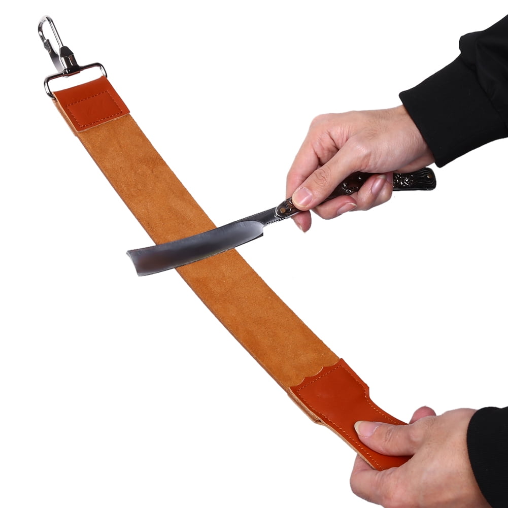 HERCHR Genuine Leather Strop Strap Barber Straight Razor Folding Knife Shave Sharpener Sharpening Belt, Shaving Strop, Razor Belt
