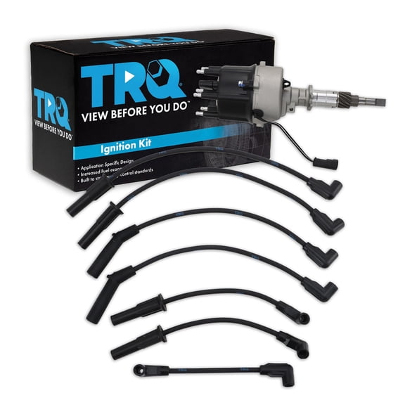 TRQ Ignition Coil Kit 2 Piece Distributor Fits 1994-1997 Jeep Cherokee 1994-1997 Grand Cherokee 1994-1997 Wrangler