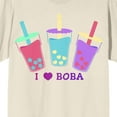 thumbnail image 2 of Bobadorable I Love Boba Tea Natural Graphic Tee-XL, 2 of 4