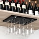 thumbnail image 1 of Debajo del gabinete estante para copas de vino debajo del estante soporte para copas colgador de almacenamiento de gafas, 1 of 7