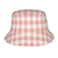 thumbnail image 1 of ZICANCN Pink Girl Gingham Sunshade Bucket Hat , Unisex Print Double-Side-Wear Sunshade Bucket Hat for Golf Fishing Beach Outdoor, 1 of 5