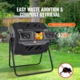 thumbnail image 5 of VEVOR Compost Bin, 43-Gal Dual Chamber Composting Tumbler, Large Tumbling Rotating Composter with 2 Sliding Doors and Steel Frame, BPA Free Composter Bin Tumbler, 5 of 9