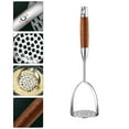 thumbnail image 3 of Gymnture Stainless Steel Potato Masher w/ Wooden Handle for Veggies & Beans, 3 of 10