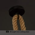 thumbnail image 5 of Pendant Light Kit, Hemp Rope Vintage Pendant Light Cord for E26 E27 Socket Plug, Single Hanging Lighting Fixture for Farmhouse Restaurant Bar Room Bedrooms Christmas Decor（No Bulb）, 5 of 9