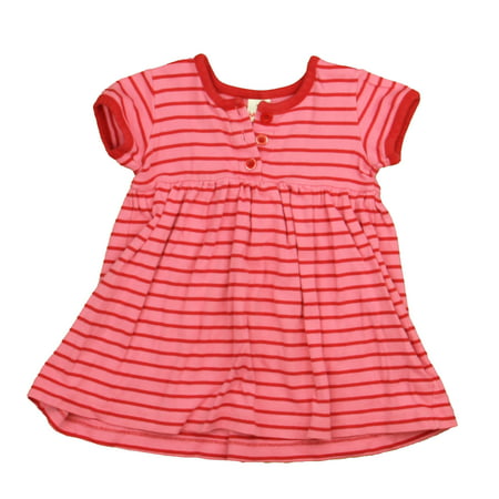 

Pre-owned Hanna Andersson Girls Pink | Red Stripe Dress size: 3T