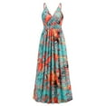 thumbnail image 5 of Youmylove Women Floral Maxi Dress Womens Summer Boho Print V Neck Sexy Camisole Dresses Plus Size Sleeveless Elegant Long Dress Beach Resort Long Dress, 5 of 6