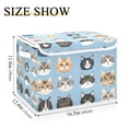 thumbnail image 5 of Yayeee Collapsible Cube Storage Bin with Lid Fabric Closet Decorative Basket with Handles, Vibrant Cute Cat, 5 of 7