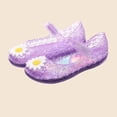thumbnail image 2 of ZQUUVOU Girls Jelly Sandals Cute Mary Jane Princess Shoes Daisy Decor Closed Toe Summer Beach Shoes for Little Kids Toddler Purple, 2 of 9