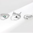 thumbnail image 2 of BFCLUB-anillos de circonia cúbica verde para mujer, sortija de compromiso de boda Vintage, joyería fina, 2 of 2