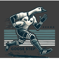 thumbnail image 2 of Rugby Goose Step Adult Black Crew Neck Short Sleeve Tee-Medium, 2 of 4