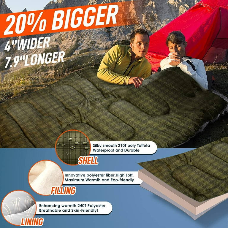 s Double For Adults Mens With Pillow, XL Queen Size Two Person For