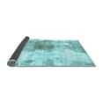 thumbnail image 2 of Ahgly Company Indoor Square Abstract Light Blue Modern Area Rugs, 3' Square, 2 of 4