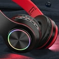 thumbnail image 5 of xgfhyjeh Wireless Bluetooth Headset, Noise Cancelling Over Ear Headphones for Sleep Gaming Running Workout Gym, Foldable Lightweight Memory Foam PC Headset With Mic, LED Light, 5 of 7
