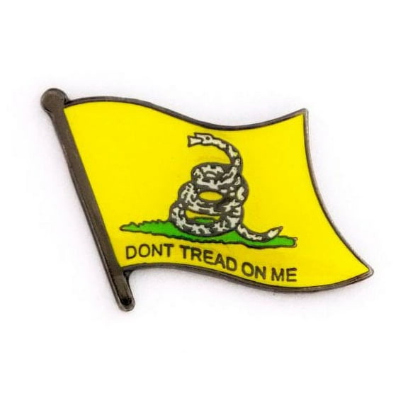 Don't Tread on me Gadsden Flag Lapel Pin - DTOM