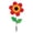 Red, variant on In the Breeze 2774 - 12 Inch Red Sunflower Spinner with Leaves - Colorful Flower for your Yard and Garden