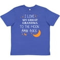 thumbnail image 3 of Inktastic I Love My Great Grandma To The Moon and Back Youth T-Shirt, 3 of 5