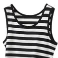 thumbnail image 4 of JGGSPWM Tank Top for Women Summer Loose Fit Casual Sleeveless Striped Tops Trendy Scoop Neck Modal Cotton Basic Shirts Tee White XXXL, 4 of 5