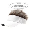 thumbnail image 3 of Jiibva Novelty Hair Hats Spiked Funny Golf Visors Adjustable Wig Visor Hat Wig Peaked Baseball Hat Sun Hats Visor with Hair, 3 of 7
