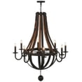 thumbnail image 5 of Meyda Tiffany 143730 Barrel Stave Madera 8 Light 45" Wide Taper Candle Empire Chandelier, 5 of 5
