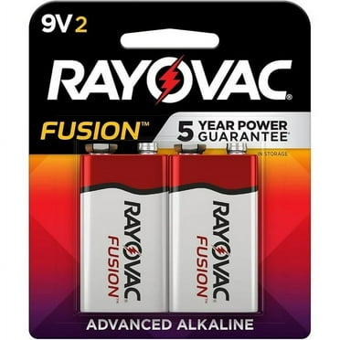 Rayovac 9V Batteries, Fusion Premium 9 Volt Battery Alkaline, 2 Count