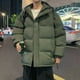 thumbnail image 4 of Chaqueta acolchada morada para hombre, chaquetas de invierno, ropa de calle cálida y gruesa, abrigos acolchados de algodón con capucha, parkas holgadas, 4 of 4